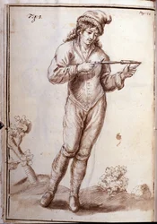 Rhabdomantia - varvulla ennustaminen - kaivonkatsojan taito - teoksessa "Physique occulte, ou Traité de la baguette divinatoire et de son utilité pour la découverte des sources, des mines, des trésors cachés, des varkaiden ja pakenevien murhaajien jne."