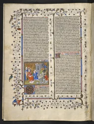 Royal MS 15 D III f.15v Old Testament Scene, Bible Historiale, Volumes 1 and 2