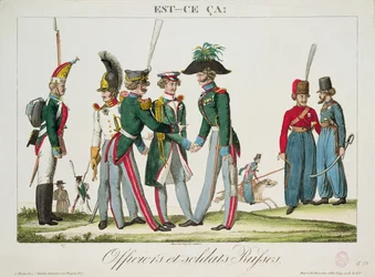 Venäjän upseerit ja sotilaat, 1815