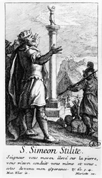 Pyhä Simeon Stylite pylväällään