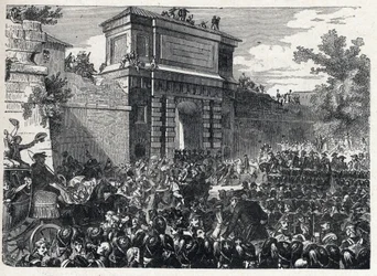 Toinen liittouma: Hohenlindenin taistelu (lähellä Müncheniä, Saksa) 12. Frimairen vuonna IX (3. joulukuuta 1800) kenraali Jean Victorin (Jean-Victor) Moreaun ranskalaisten joukkojen ja arkkiherttua Jean Baptisten (Jean) komentamien Itävallan ja Baijerin jo