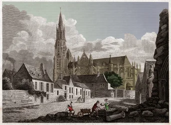 Senlisin katedraali. (kaiverrus, n. 1840)
