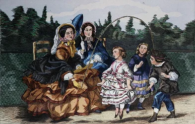 Hyppynaru (värillinen litografia)