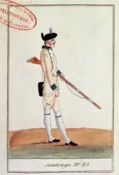 85. rykmentin de Saintongen sotilas, noin 1780