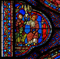 St Anthony: lintu ruokkii häntä ja St Paul Anchorite (w30b)