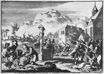 Presidentti Marsautin julmuus Niortissa protestantteja vastaan, 1684