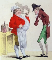 Mies ilman huolta ja mies ilman rahaa, toukokuu 1815 (värikaiverrus)