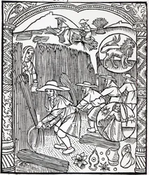 Elokuu, paimenkalenterista, 1496