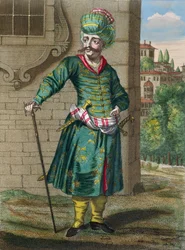 Persialainen, Recueil dEstampes sur les Costumes du Levant, kaiverrus Gerard Jean Baptiste Scotin (1671-1716) 1707-08