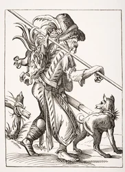 Poulterer, Jost Ammanin (1539–1591) piirtämän ja kaivertaman 1500-luvun kuvituksen jälkeen Paul Lacroixin (1806–84) teoksesta Le Moyen Age et La Renaissance, julkaistu 1847.