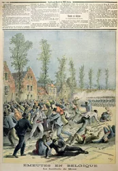 The Riots in Mons, kuva Le Petit Journalista, toukokuu 1893