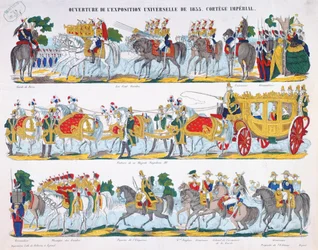 Royal Cortege Exposition Universelle -näyttelyn avajaisissa vuonna 1855