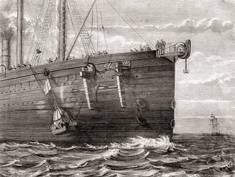 S.S Great Eastern laskee poijun mereen merkitsemään kadonneen transatlanttisen lennätinkaapelin kohtaa