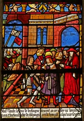 St Louisin ikkuna: kreivi Thibault IV:n kunnianosoitus St Louisille
