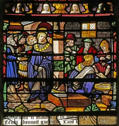 St Louisin ikkuna: Louis pesee köyhien jalat