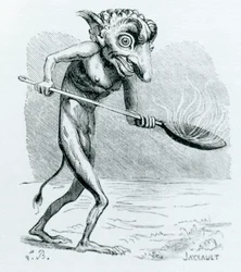 Ukobach, kuvitus Jacques Albin Simon Collin de Plancyn sanakirjasta Infernal, 1818