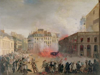 Vesitorni tulessa, Place du Palais Royal, 24. helmikuuta 1848