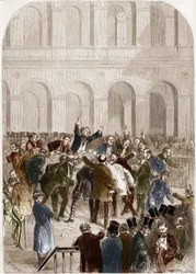 Pariisin pörssin kori vuonna 1857.