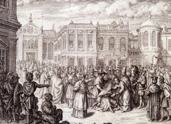 Papesse Jeannen syntymä - M. de Spanheimin "" Papesse Jeannen historiassa", Haag