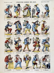 Johanneksen maineikas perhe. Kuva yrityksestä Epinal, sd. 1800-luvulla.