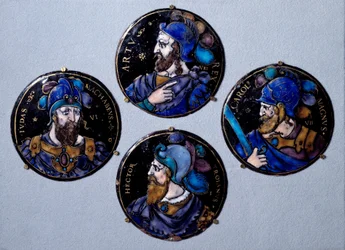Preux Hector, Troijan sankari, Judas Maccabee (Maccabee tai Maccabee), lempinimeltään vasara, hänen isänsä Mattathias (Mathathias, Mattathias) seuraaja juutalaisten kapinassa Seleukidien sortoa vastaan, Kaarle Suuri (742 - 814). ),