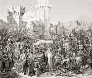 Acren antautuminen ranskalaiselle Philip II:lle, nimeltä Philip Augustus, kolmannen ristiretken aikana, L