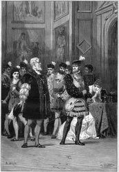 Teatteriesitys: Victor Hugon (1802-1885) "" Hernani", näytös III kohtaus 6. Paris, Comedie Francaise