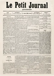 Päivälehden Le Petit Journal otsikkosivu, 12. helmikuuta 1863 (painettu)