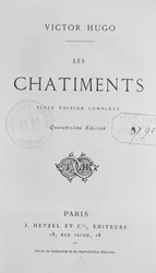 Victor Hugon (1802-85) Les Chatiments (1853) otsikkosivu, J. Hetzelin 40. painos, 1872