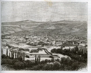 Tlemcen en agery 1800-luvulla - V.A. Malt-Brownin kaiverrus "La France illustrée: maantiede, historia, tilastohallinto". 1884