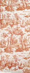 Toile de Jouy, havainnollistaa federaation festivaaleja 14. heinäkuuta 1790 Champs de Marsilla (painettu puuvilla)