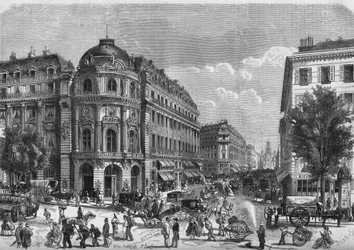 Pariisin muunnokset toisen imperiumin aikana, Haussmann-Pariisi: näkymä Boulevard des Italiensille, Chaussee d