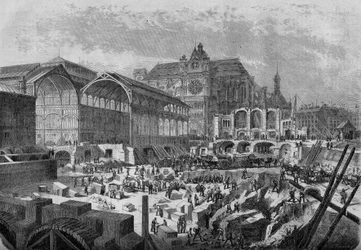 Pariisin muunnokset toisen imperiumin alaisina, Haussmann-Pariisi: näkymä keskushallien uudesta paviljongista