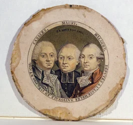 Kolminkertainen muotokuva: Jacques Antoine Marie de Cazales (1758-1805), Jean-Siffrein Maury (1746-1817) ja Pierre Victor Malouet (1740-1814)