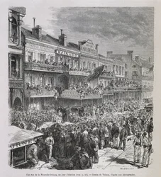 Katu New Orleansissa vaalipäivänä 1875 - Le Tour du Mondessa, 2. sem. 1876