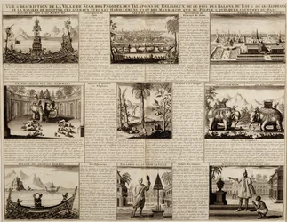 Erilaisia näkemyksiä Siamista ja Ayutthayasta, Simon de la Louberen Du Royaume de Siamista, julkaistu vuonna 1688