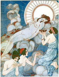 Venus pilvellä, kuvitus teoksesta "La Vie Parisienne".