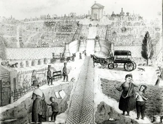 Näkymä Pere-Lachaisen hautausmaalle, 1800-luvun alku