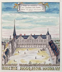 Näkymä Chateau de Plessis-les-Toursista Tourrainen, 1699 (kynä & muste ja wc paperilla) (katso myös 173766)