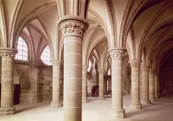 Näkymä Salle des Chevaliersille, entiselle scriptoriumille