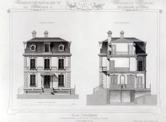 Suburban Villa, Premier Chasse St. Cloudissa, Architecture Privee au C19th,