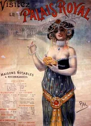 Vieraile Palais Royalissa, Pariisi (värilitho)