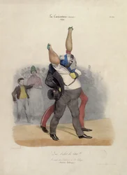 Mitä hauskoja päitä!, karikatyyri Louis-Philippe dOrleansista (1773-1850) ja Charles X:stä (1757-1836) n. 1830