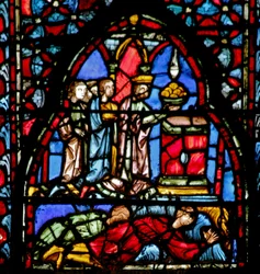Window w4 Jerichos-saalis, joka uhrattiin Jumalalle Josh VI:lle 24