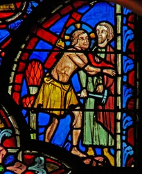 Ikkuna w8 Jeesus kantaa ristiä: Via Crucis