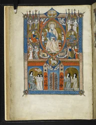 Yates Thompson MS 11 f.1v Ihanteellinen Sainte Abbayen osavaltio, Pierre de Bloisin teoksesta "La Sainte Abbaye", n. 1290 (vellum)
