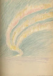 Aurora Borealis -virrat, 28. marraskuuta 1893. Pastelliluonnos, 1893 1897
