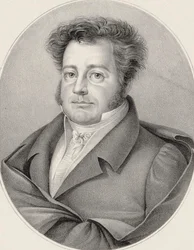 Säveltäjä Heinrich Marschnerin muotokuva 1795-1861.