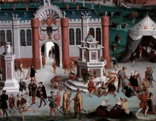 Francois I:n ja Henry VIII:n haastattelu camp du cloth d