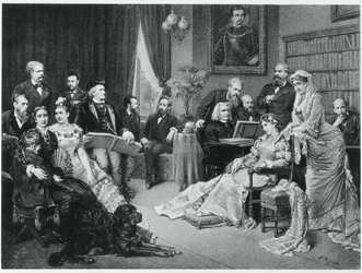 Richard Wagner ja Liszt Bayreuthissa Cosiman ja Siegfriedin kanssa - Fritz Georg Papperitzin mukaan